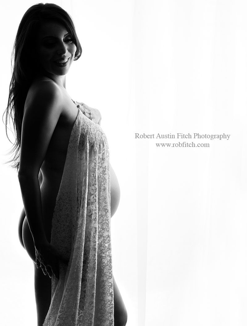 Beautiful silhouette maternity photography