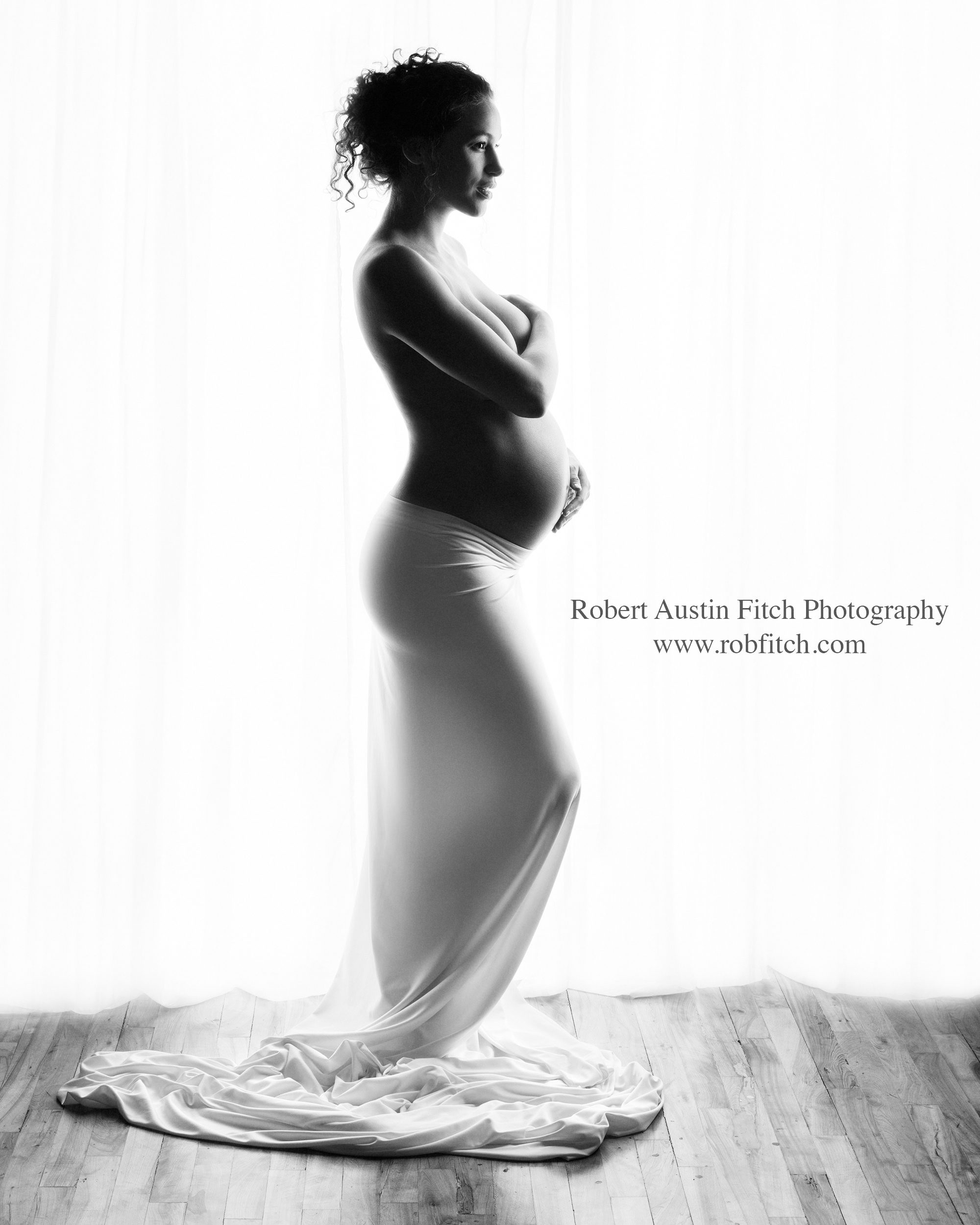 Artistic Black and White Silhouette Maternity Photography NYC NJ CT Robert Austin Fitch