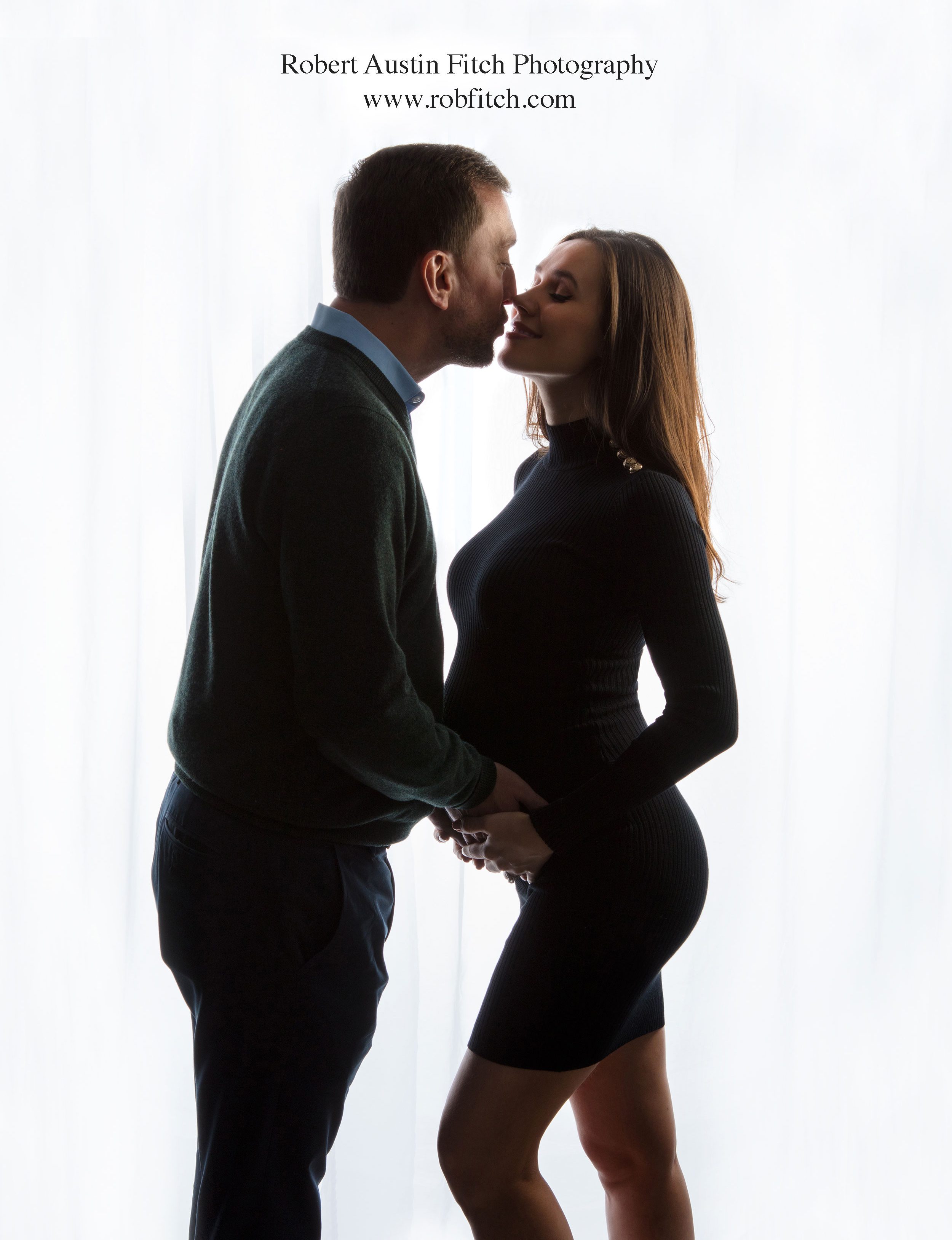 Artistic silhouette maternity photos by Robert Austin Fitch